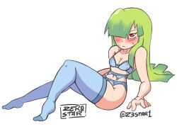 cami_(fnafhs) fnafhs fnafhsrule34 green_hair red_eyes small_breasts stockings z3star