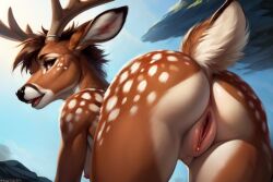 ai_generated deer deer_girl pussy pussy_close-up