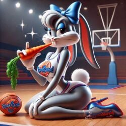 after_transformation ai_generated basketball_court bedroom_eyes bugs_bunny carrot high_heels looney_tunes mtf_transformation rule_63 space_jam