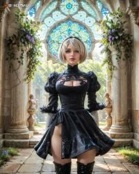 1girl ai_generated blue_eyes breasts female nier:_automata nostra666 patreon yorha_2b