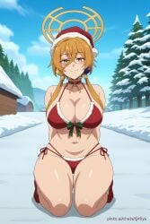 bikini candid christmas cleavage djinn female hiya lv2_kara_cheat_datta_motoyuusha_kouho_no_mattari_isekai_life pinku pinku.ai pinkuai wallpaper