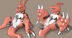 1futa digimon furry futanari genderswap guilmon intersex mundo09 solo_futa tagme