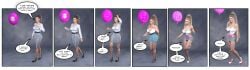 3d abimboleb ass_expansion balloon before_and_after bimbofication blonde_hair brain_drain breast_expansion femsub lip_expansion office_lady original sequence text transformation