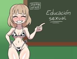 1girls bikini cinthia_(fnafhs) cowgirl_outfit fnafhs fnafhsrule34 maestra_(fnafhs) nervous_smile smiling_at_viewer teacher z3star