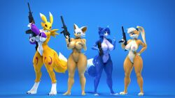 16:9 2024 3d_(artwork) 4_toes 4girls 4k 5_fingers 5_toes abstract_background absurd_res anthro areola arm_warmers bat big_areola big_breasts big_ears big_tail black_sclera blonde_hair blue_body blue_eyes blue_eyeshadow blue_fur breasts brown_body brown_fur busty canid canine child_bearing_hips completely_naked completely_naked_female completely_nude completely_nude_female crossover curvaceous curvy curvy_anthro curvy_body curvy_female curvy_figure digimon digimon_(species) domibun eyelashes eyeshadow feet female female_focus female_only floppy_ears fluffy_tail fox fur_markings furry group gun hand_on_hip hand_on_own_hip hi_res hindpaw holding_gun hourglass_figure hourglass_figured_anthro hourglass_figured_female krystal lagomorph leporid lola_bunny long_ears long_tail looney_tunes mammal markings naked naked_anthro naked_female nintendo nipples nude nude_anthro nude_female purple_arm_warmers purple_markings pussy rabbit renamon renamon_(warfaremchine) rouge_the_bat rouge_the_bat_(warfaremchine) sega short_hair sonic_(series) sonic_the_hedgehog_(series) source_filmmaker star_fox tan_body tan_fur teal_eyes thick_thighs thunder_thighs toe_claws toes two_tone_body two_tone_fur voluptuous voluptuous_anthro voluptuous_female warfare_krystal warfare_lola warfare_renamon warfare_rouge warner_brothers weapon weapons white_body white_fur wide_hipped_anthro wide_hipped_female wide_hips yellow_body yellow_fur