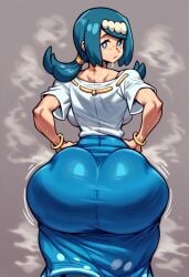 ai_generated big_ass gigantic_ass gvukub huge_ass lana's_mother_(pokemon) nintendo pokemon wide_hips wobbling_ass