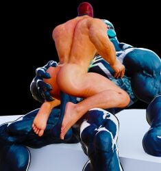 2boys 3d alien deadpool gay marvel marvel_rivals masked masked_male sitting_on_penis size_difference venom venom_(marvel) venom_(marvel_rivals) yaoi