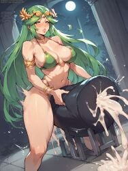 1futa ai_generated big_ass big_balls blush breasts breeding_mount erect_penis erection female foreskin futa_only futanari grapesss huge_breasts huge_cock large_penis looking_at_viewer navel nude palutena penis testicles thighs uncensored veins veiny_penis