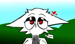 blowjob blowjob_face breasts gray_(sprunki) heart heart-shaped_pupils incredibox_mod penis sprunki tagme wenda_(sprunki) white_fur