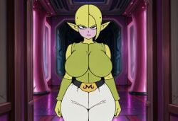 1girls ai_generated alien alien_girl bang big_breasts breasts civitai civitai_lora curvy curvy_female curvy_figure dragon_ball dragon_ball_daima flat_colors genderbent genderswap_(mtf) hair_bang majin majin_coo majin_kuu rule_63 singular_bang solo solo_female solo_focus tagme thick_thighs