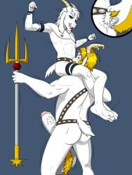 anthro asgore_dreemurr asriel_dreemurr asriel_dreemurr_(god_form) ass balls beard blonde_hair blush boss_monster_(undertale) bovid caprine duo dustin_c erection facial_hair father_(lore) father_and_child_(lore) fur gay gay_sex genitals goat hair hi_res horn humanoid_genitalia humanoid_penis incest_(lore) long_ears male male/male male_penetrated male_penetrating male_penetrating_male mammal mature_anthro mature_male melee_weapon nipple_piercing nipple_ring nipples nude open_mouth oral oral_penetration parent_(lore) parent_and_child_(lore) parent_and_son_(lore) penetration penile penis penis_in_mouth piercing polearm pubes ring_piercing sex simple_background smile son_(lore) tail tongue trident undertale undertale_(series) weapon white_body white_fur