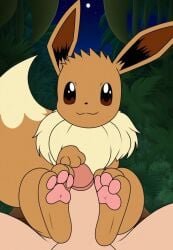 ai_generated eevee feet foot_fetish foot_play footjob nintendo pawjob pawpads paws pokemon pokemon_(species) pov trainer uncensored