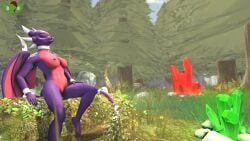 1girls 3d 3d_(artwork) activision anthro breasts casual casual_nudity closed_eyes crystal cynder deltahooves dragon dragoness female forest grass nexgen nude pussy resting sitting solo source_filmmaker spyro_the_dragon the_legend_of_spyro tree