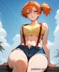 ai_generated beach female kasumi_(pokemon) kasumi_(pokemon) nintendo ozziru pokemon