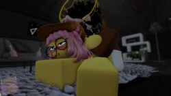 1boy 1girls 3d ambiguous_penetration animated ass black_hair brown_skin glasses jhavu(oc) jhavubut_nsfw mayrr34 on_floor pink_hair roblox robloxian sex shorter_than_30_seconds sound tagme video yellow_skin