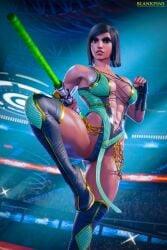 1girls 3d abs ass belly_button_piercing big_ass big_breasts black_hair blankpins blizzard_entertainment breasts cosplay crossover crossover_cosplay curvy curvy_body curvy_female curvy_figure dark-skinned_female dark_skin egyptian egyptian_female female female_only jade_(mortal_kombat) jade_(mortal_kombat)_(cosplay) long_hair looking_at_viewer mortal_kombat mortal_kombat_(2011) muscular muscular_female navel_piercing overwatch pharah pierced_belly_button pierced_navel shiny_skin solo solo_female solo_focus tan tan_body tan_skin tattoo thick thick_legs thick_thighs voluptuous voluptuous_female