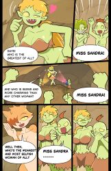 2girls 4boys bluebirdoasis estenia_(bluebirdoasis) female goblin kotek_(bluebirdoasis) male nude tagme