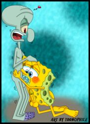 2boys blowjob cephalopod gay male male_only non-human non-human_only nude octopodiform octopus penis sea_sponge smooth_skin spongebob_squarepants spongebob_squarepants_(character) squidward_tentacles tagme toonophile toony yaoi