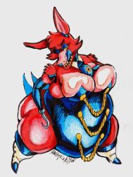 absurd_res animatronic armwear ass bad_metadata belly big_belly big_butt boots breasts canid canine cleavage clothed clothing elbow_gloves five_nights_at_freddy's footwear fox foxy_(fnaf) fur gloves hand_on_moob handwear harlequinkiller hi_res huge_belly huge_butt huge_moobs latex latex_clothing legwear licking licking_lips machine male mammal md5_mismatch overweight overweight_male red_body red_fox red_fur robot scottgames shoes solo thigh_boots thigh_highs tongue tongue_out true_fox