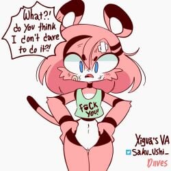 60fps ai_voice_acted angry animated annoyed breasts breasts chest colored dialogue diives english_voice female_only furry sound tagme text ukraine_voice_acting video voice_acted xigua_(diives) xingzuo_temple yelling