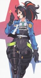 1girls child_bearing_hips clothed curvy_hips female female_only fully_clothed hips inkuusan officer police police_officer police_uniform policewoman thick thick_hips thick_thighs thighs tight_clothes tight_clothing tight_pants wide_hips zhu_yuan