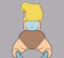 animated big_ass blonde_hair edit edited female from_behind goldeneyensfw lori_loud the_loud_house twerking