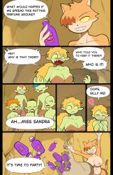 2girls bluebirdoasis blush breasts estenia_(bluebirdoasis) female male nude sandra_(bluebirdoasis) tagme