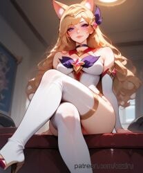 ahri ai_generated female league_of_legends ozziru star_guardian_ahri vastaya