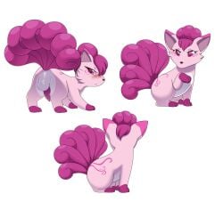 absurd_res almara_(los) animal_genitalia animal_penis anus bodily_fluids canine_genitalia canine_penis cum cum_on_face fairy fairy_mark feral generation_1_pokemon genital_fluids genitals hi_res iabelle male nintendo penis pink pink_eyes pokemon pokemon_(species) presenting reference_image solo vulpix
