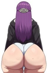 1girls ass ass_focus back back_view big_ass black_coat bubble_ass bubble_butt cape child_bearing_hips clothing coat curvaceous female female_focus fern_(sousou_no_frieren) freshnsfw from_behind hair_ornament high_resolution hood hood_down huge_ass large_filesize light-skinned_female light_skin long_hair long_sleeves mesmerizing_ass mole mole_on_ass mole_on_thigh no_pants paid_reward panties pantsu plump presenting_ass purple_hair ready_for_sex solo solo_female sousou_no_frieren standing straight_hair tagme thick_ass thick_thighs thigh_gap thighhighs thighs tied_hair underwear very_high_resolution white_panties white_underwear wide_hips