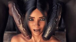 1girls 2boys 3d ai_art ai_assisted ai_generated animated animation before_sex being_a_dik big_penis dark-skinned_male dark_hair dark_skin expecting eyes_open female huge_cock interracial jill_(being_a_dik) licking licking_penis light-skinned_female light_skin lockhear looking_at_viewer male netorare ntr penis solo_female tongue tongue_out