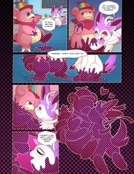 blush claws corrupted corruption death duo fur goo_transformation identity_death male male/female no_texture no_texture_corruption nullification pokemon pokemon_species slime slowbro sylveon transformation