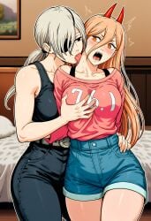 2girls 4k ai_generated between_legs between_thighs big_ass big_breasts big_butt blush blushing_female blushing_profusely breasts_to_breasts breasts_touching breath bubble_ass bubble_butt chainsaw_man cleavage deep_cleavage dripping eating_pussy female female_only from_behind_position hand_between_legs hand_on_another's_ass hand_on_thigh huge_ass huge_breasts image_set kissing large_breasts licking massive_breasts moan moaning moaning_in_pleasure narrow_waist nude nude_female open_mouth posing power_(chainsaw_man) pussy_juice pussy_juice_drip quanxi_(chainsaw_man) request requested saliva saliva_drip saliva_trail self_upload submissive submissive_female sweatdrop sweating sweaty sweaty_body sweaty_breasts sweaty_butt thick_nipples thick_thighs tongue tongue_kiss tongues_touching wide_hips yeetyboi5000 yuri
