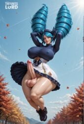 1futa ahoge ai_generated alternate_body_type alternate_breast_size arms_behind_head artist_name balls big_balls big_dick big_penis big_thighs black_bow black_footwear blue_eyes blue_hair blue_sky bow breasts child_bearing_hips closed_mouth cloud covered_nipples curvaceous curves curvy curvy_body curvy_figure day dickgirl dress drill_hair erection frills full_body futa_only futanari gigantic_penis glossy glossy_body green_hair gwen_(league_of_legends) hairbow hat hi_res high-waist_skirt high_resolution highres huge_breasts huge_cock huge_testicles large_breasts large_penis large_testicles large_thighs leaf league_of_legends lips long_hair long_sleeves looking_at_viewer massive_penis massive_testicles no_panties nose outdoors patreon_username penis riot_games shiny_skin shirt shoes skin_gloss skirt skull_crushing_thighs sky smile solo solo_futa stable_diffusion sun sunlight testicles thick_thighs thicknesslord thighs thunder_thighs tree twin_drills twintails uncensored veins veiny veiny_penis voluptuous web_address wide_hips