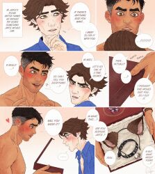 2boys 2d_(artwork) animal_ear_fluff animal_ears animal_humanoid arcane arcane_jayce arcane_viktor before_sex big_hands bigger_male cat_boy cat_ears cat_humanoid clothed_male collar collar_tag color colored comic comic_page converse dark-skinned_male dark_skin dialogue digital_media_(artwork) gay gay_male hand_on_body head_on_chest holding intersex jayce jayce_talis larger_male latino latino_male league_of_legends light-skinned_male male male/male male_focus male_only modern_au modern_setting mole mole_above_mouth pale-skinned_male pale_skin part_1 pre_sex pussy romantic_couple sex_toy shirtless_male short_hair short_hair_male size_difference skinny_male smaller_male snuggling talking talking_to_another twink viktor_(league_of_legends) yaoi