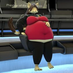 bbw big_breasts breasts cleavage female furry huge_breasts kingofthekabuto overweight queenofthekabuto ssbbw tagme thick_thighs wide_hips