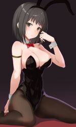 1girls 2d 2d_(artwork) 2d_artwork arm_behind_back armband bare_arms bare_chest bare_hands bare_shoulders bare_skin belly belly_button big_breasts black-haired_female black_background black_bunny_ears black_bunnysuit black_hair black_hairband black_legwear black_leotard black_pantyhose black_stockings black_tights black_topwear bowtie breasts brown-eyed_female brown_eyes bunny_ears bunnygirl bunnygirl_outfit bunnysuit bursting_breasts busty busty_female busty_girl calves cleavage collar collarbone curvaceous curvaceous_body curvaceous_female curvaceous_figure curvaceous_hips curvaceous_thighs curvy curvy_body curvy_female curvy_figure curvy_hips curvy_thighs dark_background digital digital_art digital_drawing digital_drawing_(artwork) digital_media digital_media_(artwork) elbows exposed_arms exposed_chest exposed_shoulders exposed_skin eyebrows_visible_through_hair female female_focus female_only fingers full_body groin hand_behind_back head_tilt high_resolution highres hourglass_figure human human_female inguinal_crease inguinal_ligament k3rd kneeling knees large_boobs large_breasts lean_figure legs legs_folded legwear leotard looking_at_viewer medium_hair midriff narrow_waist navel pantyhose playboy_bunny plump_breasts red_bowtie seiza short_hair shoulders simple_background sitting sitting_on_floor sitting_on_knees slender_body slender_waist slim_waist solo stockings takitsubo_rikou thick_thighs thighs tights tilted_head to_aru_kagaku_no_railgun to_aru_majutsu_no_index topwear wariza white_collar white_wrist_cuffs wide_hips wrist_cuffs