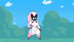 16:9 2025 2d_animation alternate_version_at_source animated anthro ass big_breasts big_butt biped blinking body_size_growth bovid breast_expansion breast_squish breasts butt_expansion caprine cel_shading cloud day digital_drawing_(artwork) digital_media_(artwork) english_description expansion featureless_breasts female frame_by_frame fur gloves_(marking) hi_res huge_breasts inflation kindred kindred_(lol) lamb_(league_of_legends) lamb_(lol) league_of_legends mammal markings outside riot_games shaded sheep size_transformation solo squish standing surprised svanarts teal_eyes tencent thick_thighs transformation white_body white_fur widescreen