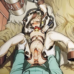 2boys anal anal_sex animal_ears bell blush boy_cow breeding_slave censored clothing collar cow_ears cowbell cum_on_self cum_while_penetrated danganronpa femboy gay girly giver_pov hinata_hajime horns human_livestock inflation lactation legs_held_open male male_lactation male_only male_pov male_pregnancy milking milking_machine moo_bitch nagito_komaeda pov pregnant pregnant_male rubber_gloves sex straw submissive super_danganronpa_2 tear thighhighs yaoi yellow_eyes zakiko