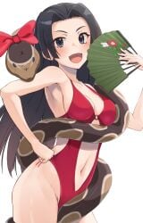 1girls 2d 2d_(artwork) 2d_artwork armpit armpit_crease armpit_peek armpits bare_armpits bare_arms bare_chest bare_hands bare_hips bare_legs bare_navel bare_shoulders bare_skin bare_thighs belly belly_button bikini black-haired_female black_hair breasts busty busty_female busty_girl busty_teen cleavage collarbone curvaceous curvaceous_body curvaceous_female curvaceous_figure curvaceous_hips curvaceous_teen curvy curvy_body curvy_female curvy_figure curvy_hips curvy_teen digital digital_art digital_drawing digital_drawing_(artwork) digital_media digital_media_(artwork) elbows exposed_armpits exposed_arms exposed_chest exposed_hips exposed_legs exposed_navel exposed_shoulders exposed_skin exposed_thighs female female_focus female_only fingers groin hairless_armpits hand_fan head_tilt high_resolution high_school_student highres hourglass_figure inguinal_crease inguinal_ligament k3rd kongou_mitsuko large_breasts lean_figure long_hair looking_at_viewer midriff narrow_waist navel one-piece_swimsuit open_mouth open_mouth_smile parted_bangs parted_lips purple-eyed_female purple_eyes red_bikini red_one-piece_swimsuit red_swimsuit red_swimwear school_girl shaved_armpits shoulders simple_background slender_body slender_waist slim_waist smile smiley_face smiling smiling_at_viewer snake solo standing swimsuit swimwear teen_girl teenage_girl teenage_tits teenager thick_thighs thighs tilted_head to_aru_kagaku_no_railgun to_aru_majutsu_no_index tongue upper_body white_background wide_hips young_female young_woman