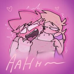 1boy 1boy1girl 1girl ahegao ahegao_face blush blushing fat_male female femdom licking_neck male male_moaning moan moaning oc ocs original original_character original_characters saliva_drip sticking_out_tongue sucking_neck sweat sweaty_body tongue tongue_out