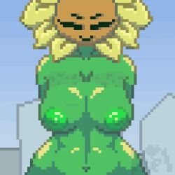 1girls animated anthro anthrofied ass ass_focus breasts female flora_fauna gif hellenqueenx plant plant_girl plant_humanoid plantie plants_vs._zombies plants_vs_zombies popcap_games pussy sunflower_(pvz)