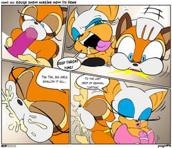 breasts clothing comic cum cum_in_mouth deepthroat english_text espio_the_chameleon faceless_male fellatio female furry glory_hole male marine_the_raccoon nipples oral oral_sex page_4 penis r!p raccoon rouge_the_bat sega sex sonic_(series)