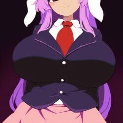 ai_generated huge_breasts namako_daibakuhatsu_(style) reisen_udongein_inaba solo tagme touhou