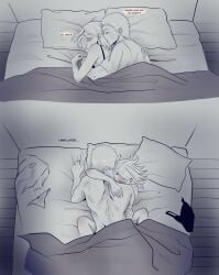 1boy 1girls ambiguous_penetration bandaged_arm bed bedroom before_and_after boruto:_naruto_next_generations bra cheating cheating_husband cheating_wife clothes_on_bed clothes_removed completely_nude cuddling dialogue embrace english_text female from_above high_resolution long_hair lying_on_bed lying_on_side male male/female milf missionary missionary_position monochrome narusakuart naruto naruto_(series) netorare nude panties panties_removed romantic romantic_couple sakura_haruno scratch_marks scratches sex shirt shirt_removed short_hair straight talking talking_to_another talking_to_partner text under_covers underwear underwear_removed uzumaki_naruto viewed_from_above watermark