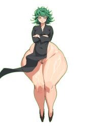 1girls asolhoe female female_only hourglass_figure huge_hips one-punch_man revealing_clothes solo solo_female tatsumaki wide_hips