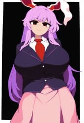 ai_generated huge_breasts namako_daibakuhatsu_(style) reisen_udongein_inaba solo tagme touhou