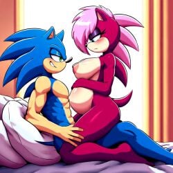 ai_generated ass blue_body blue_fur breasts incest incest_(lore) magenta_fur male/female pink_hair sex sonia_the_hedgehog sonic_(series) sonic_the_hedgehog sonic_the_hedgehog_(series) sonic_underground sonic_x_sonia straight veiny_penis