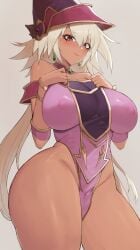 1girls 2020s 2024 2d 2d_(artwork) 2d_artwork 4_fingers apprentice_illusion_magician belly big_breasts big_nipples big_thighs breasts brown_body brown_skin clothed clothed_female clothes clothing cropped cropped_legs curvy curvy_body curvy_female curvy_figure curvy_thighs digital_drawing_(artwork) digital_media_(artwork) duel_monster ear_piercing earrings eyelashes eyes fanart female female_focus female_only fingers gems gemstone gemstones hair half_naked hands_on_breasts hat hips hourglass_figure humanoid jewelry kataku_musou konami legs lips long_hair long_hair_female looking_at_viewer magic_user magician marking markings monster monster_girl neck neck_ribbon neckwear nipples nipples_visible_through_clothing no_dialogue open_eyes panties pants partially_clothed pink_eyes pointy_chin revealing_clothes revealing_clothing revealing_dress revealing_outfit sexually_suggestive simple_background slim slim_girl smile smiling_at_viewer solo solo_female solo_focus spiked_hair spiky_hair suggestive suggestive_look textless thick_thighs thighs voluptuous voluptuous_female wristwear yellow_hair yu-gi-oh!