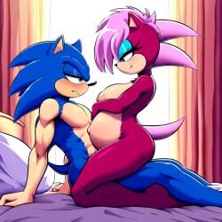 ai_generated ass big_belly blue_body blue_fur breasts female incest magenta_fur male male/female pink_hair pregnant sex sonia_the_hedgehog sonic_(series) sonic_the_hedgehog sonic_the_hedgehog_(series) sonic_underground straight veiny_penis